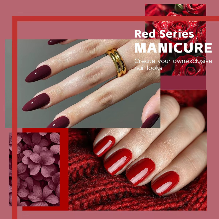 VOKY Nagellack-Set, 8-teilig, rot, glänzend - Bild 4