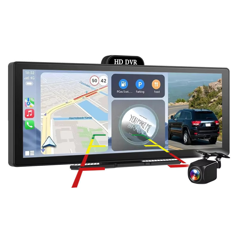 Jansite 4K Dash Cam DVR mit 10,26 Zoll Display, Wireless CarPlay & Android Auto, GPS Navigation und Multimedia Player in Schwarz - Bild 5