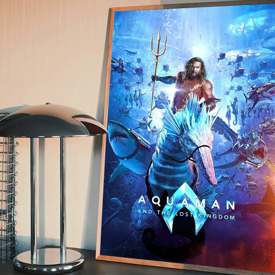 Aquaman und das verlorene Königreich Wandaufkleber Vintage Dekorationsposter in Blau - Bild 6