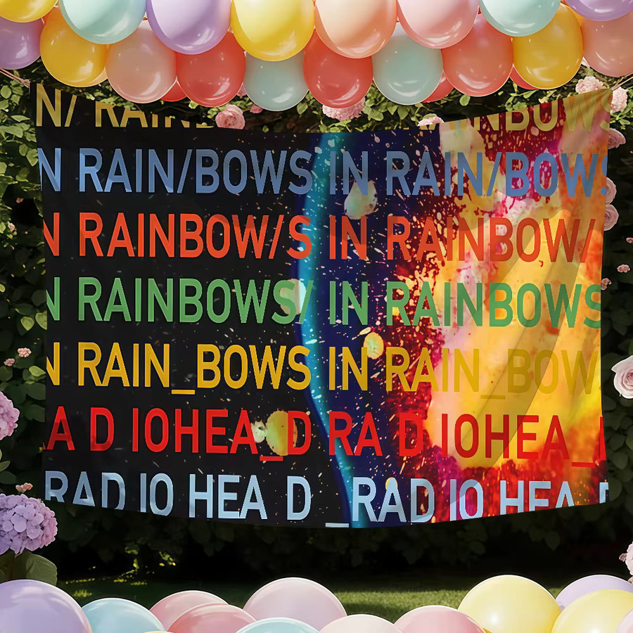 Radioheads Rockband Flagge von Warner Bros. in Multicolour, Wanddeko als Banner für Innenbereich und Outdoor, B/H: 60 x 40 cm - Bild 2