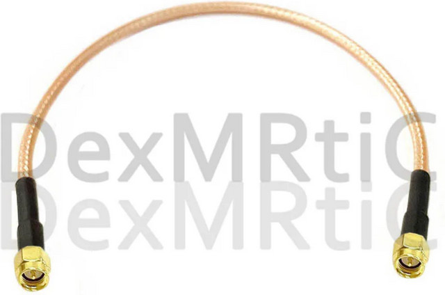 100 Stück SMA-Stecker auf SMA-Stecker RG174 Kabel, Gold, Länge: 50 cm - Bild 1