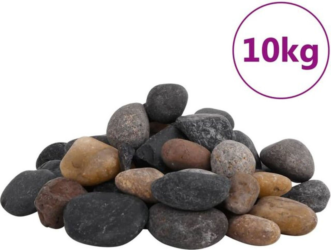 Vidaxl Polierte Kieselsteine Mehrfarbig 10 kg Dekosteine 5-8 cm - Bild 1