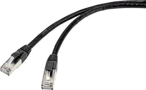 Renkforce RF-4538202 RJ45 Patchkabel CAT 6a S/FTP Ethernet LAN Kabel Schwarz 20,0 m - Bild 1
