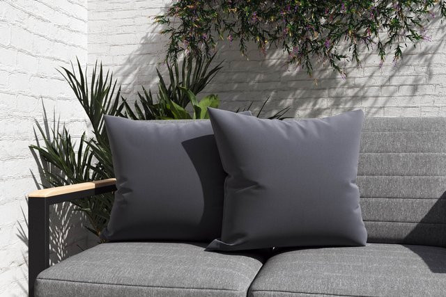 OUTFLEXX Tampere Dekokissen 2er-Set, grau, quadratisch, B/T/H: 45 x 45 x 45 cm - Bild 1