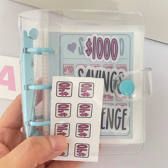 Spar-Ordner 1000 Spar-Challenge Budgetplaner in Pink aus Kunststoff - Bild 1