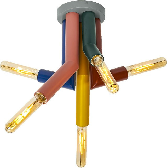 OSRAM DECOR Straw Deckenleuchte, 5-flammig, E27, Multicolor, modern - Bild 1