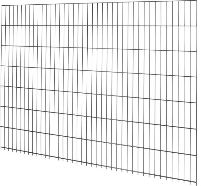 Doppelstabmattenzaun aus Metall in Anthrazit, Höhe: 143 cm, Breite: 201 cm, verzinkt und pulverbeschichtet - Bild 1
