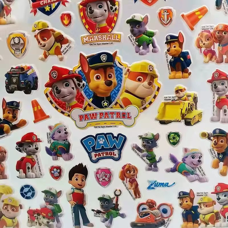 Paw Patrol Bubble Aufkleber, 12 Blatt, 3D Aufkleber - Bild 4