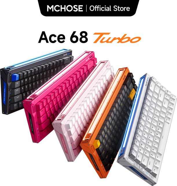 MCHOSE Ace 68 Turbo Hall-Effekt Esports-Tastatur aus Vollaluminium mit 8k/16kHz Polling und RT 0,001–3,4 mm - Bild 1