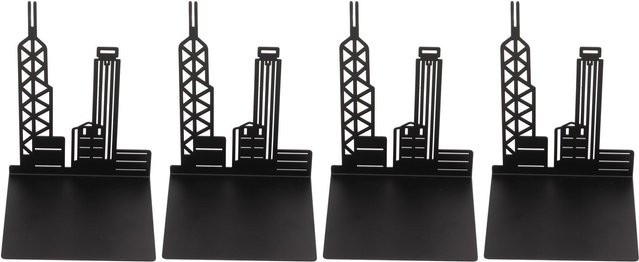 GoolRC Buchstützen Set aus Metall im architektonischen Stil, 4 Stück, Schwarz - Bild 1