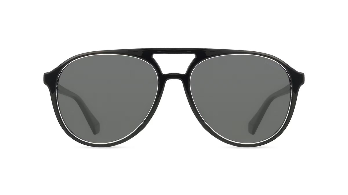Polaroid PLD 4162/S Sonnenbrille Pilot, Vollrand, Kunststoff, Unisex, schwarz, grau - Bild 1