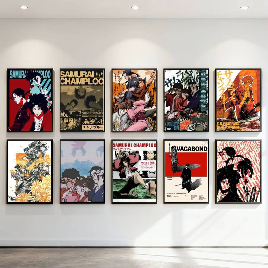 Vintage Samurai Champloo Anime-Poster als Kunstdruck in Mehrfarbig, Rechteckiges Papierposter zur Wanddekoration - Bild 2