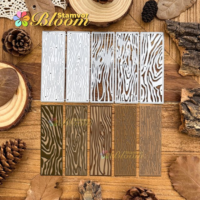 Dekorative Holzrahmen Metall Stanzformen für Scrapbooking in Silber - Bild 1