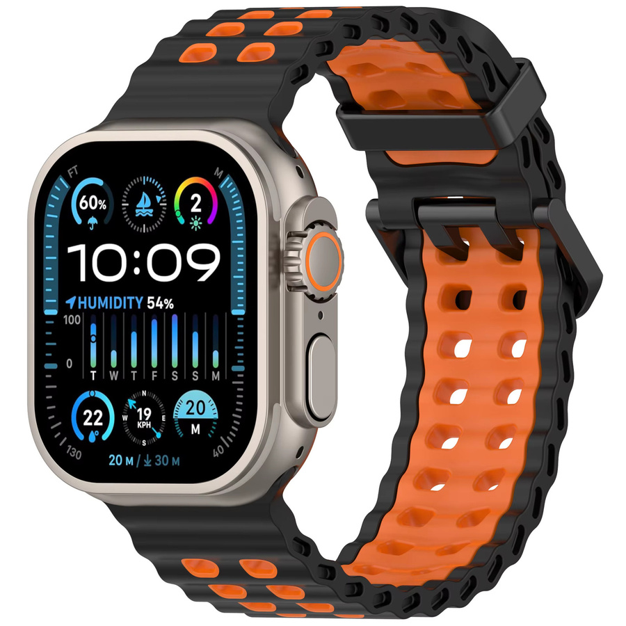 Uhrenarmband Silikon, Schwarz, Unisex - Bild 4