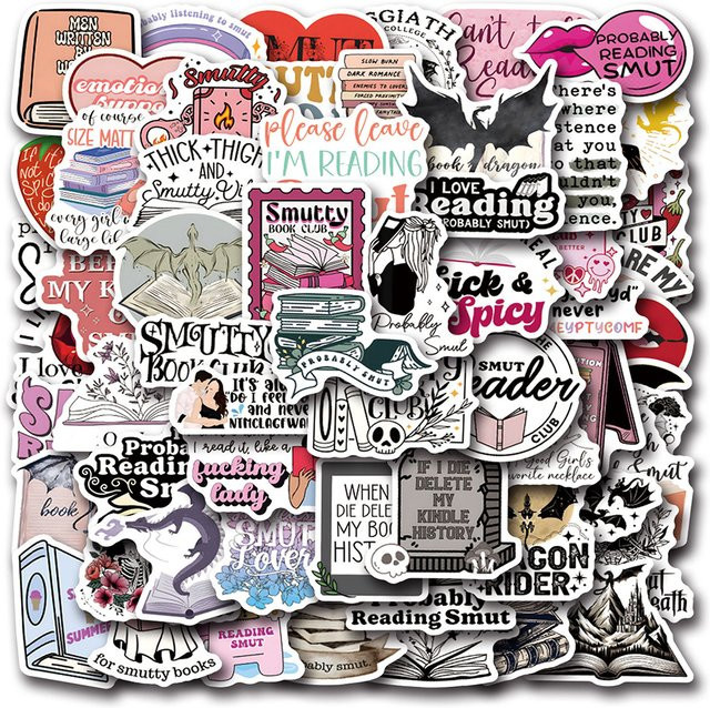 Rspctou Cartoon-Bücher-Aufkleber, multicolor, 10 Stück - Bild 1