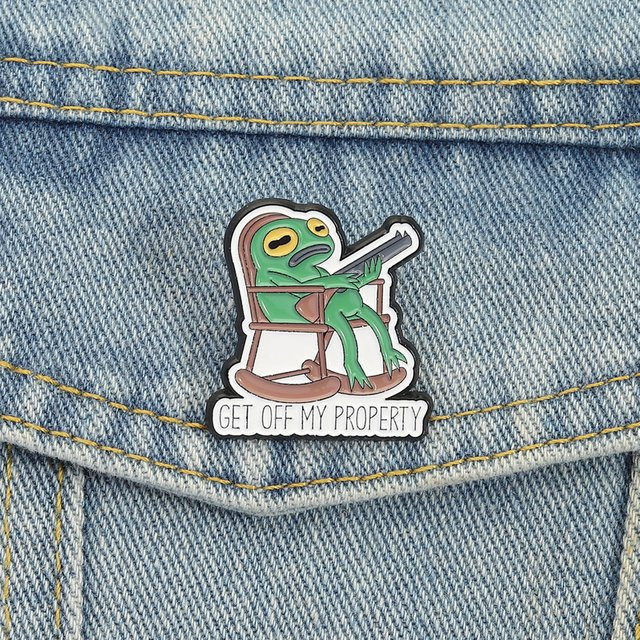 Anstecknadel Emaille, Cartoon-Frosch, Bunt, Unisex - Bild 1