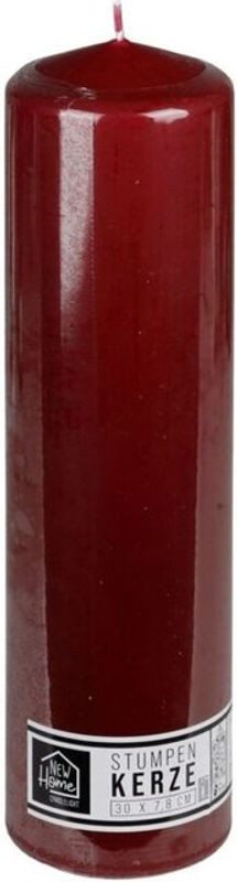 Buri Stumpenkerze Bordeaux Rot, Höhe: 30 cm, Durchmesser: 7,8 cm - Bild 1