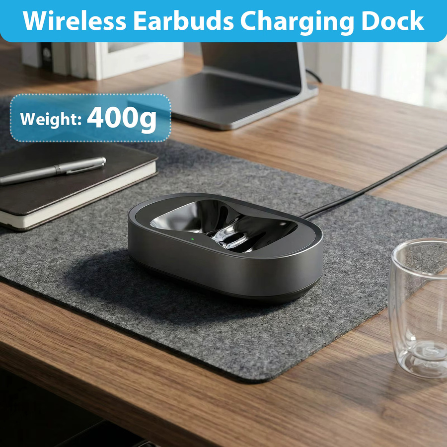 ATUOTIN Magnetische Kopfhörer-Ladestation für AirPods Max in Schwarz mit Doppelanschlüssen - Bild 3