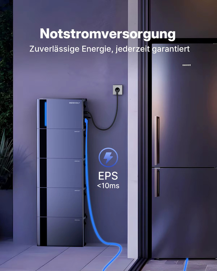 Indevolt SolidFlex 2000 Balkonkraftwerk mit 1,8 kWh Speicher, 4 MPPT, 2400W Bidirektionales Laden und Smart Meter, erweiterbar bis 22 kWh - Bild 3