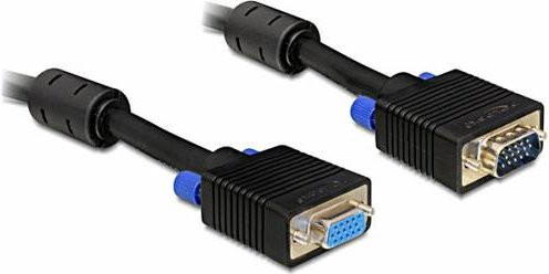 Delock SVGA Anschlusskabel VGA 15pol. Stecker auf VGA 15pol. Buchse Schwarz 3m - Bild 1