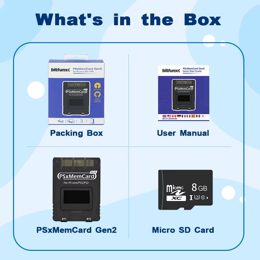 BitFunx PSxMemCard Gen2 SD2PSX SD-Kartenleser Adapter für PS1, PS2 und PS One in Weiß - Bild 4