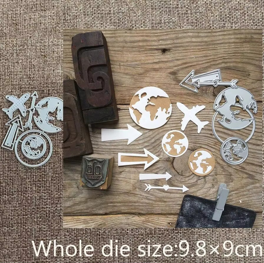 Metall Stanzform Hut und Bogen für Scrapbooking und Papierhandwerk in Silber - Bild 2