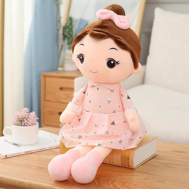 Yiran Health & Beauty Kawaii Mädchen Plüschpuppe Kissen, 45cm, ab 3 Jahre - Bild 1