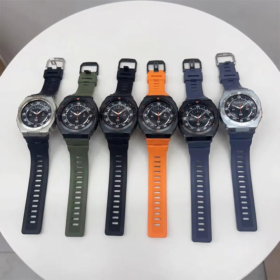 CAOWTAN Mod-Kit mit Metallgehäuse und Silikon-Sportarmband für Samsung Galaxy Watch Ultra 2025 47mm in Schwarz oder Grün - Bild 2