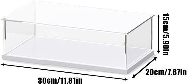 Whosee Acryl-Displaybox mit Deckel, transparente Vitrine zur staubfreien Aufbewahrung, B/T/H: 30 x 20 x 15 cm - Bild 1
