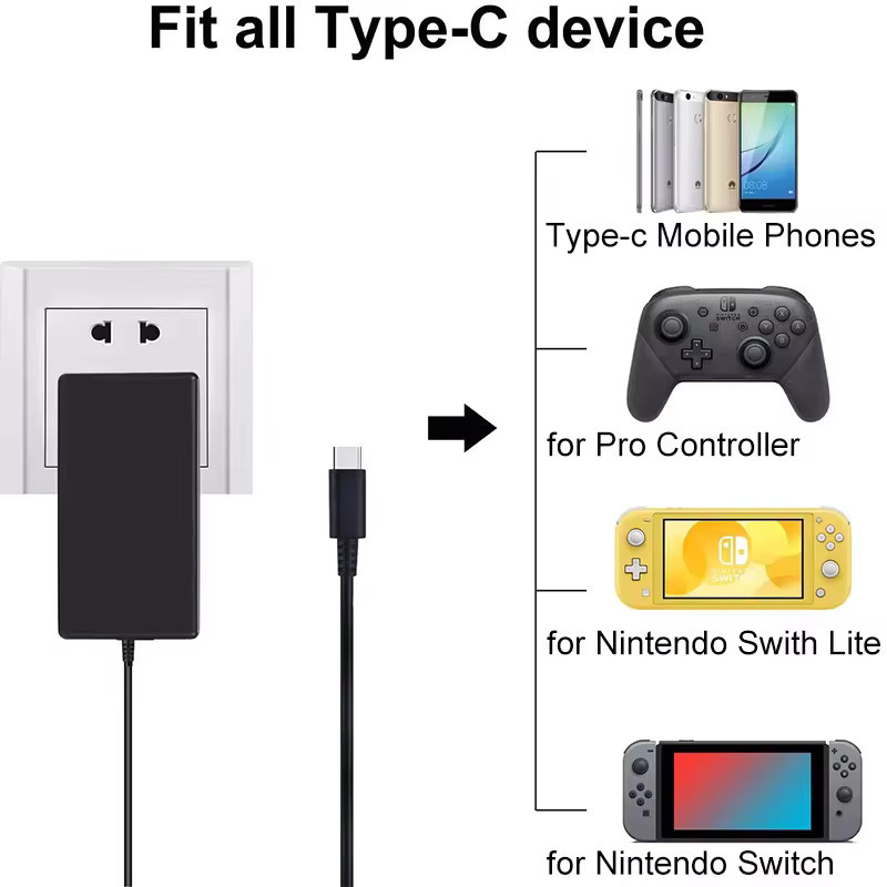 Lade Dock Ladestation für Nintendo Switch, OLED und Lite in Schwarz mit USB-A Anschluss - Bild 3