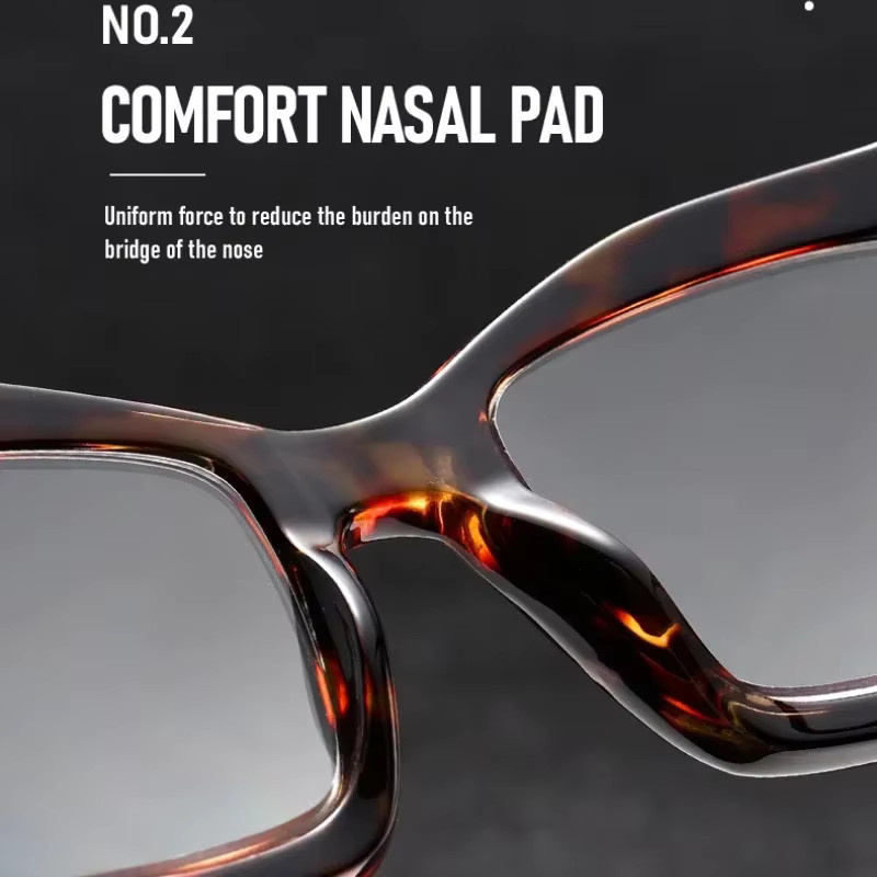 NAPAGE Lesebrille, Vollrand, Square, Kunststoff, Braun, Unisex - Bild 3