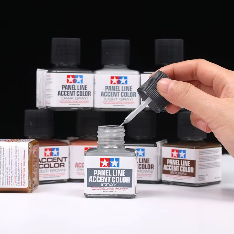 TAMIYA Panel Line Accent Color, Emaille-Farbe, dunkelgrau-braun, 40 ml - Bild 3