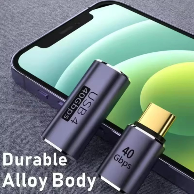 Fengyidz USB4.0 Typ C auf Typ C 90-Grad-Adapter mit 40 Gbit/s und 100 W Schnellladefunktion für MacBook und 8K60Hz Videoübertragung - Bild 4