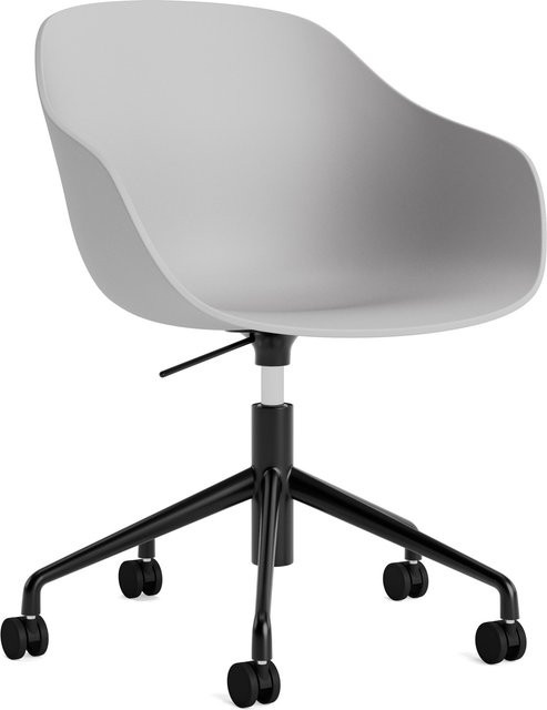 HAY About A Chair AAC 252 moderner Schalenstuhl aus Polypropylen in Grau mit Aluminiumgestell - Bild 1