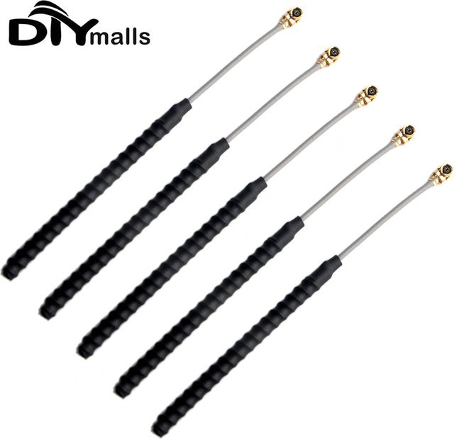 DIYmalls Antenne für ESP32 LoRa V3 in Schwarz mit IPX IP-EX 1,13 UF.L Anschluss, 868MHz 915MHz 824-960MHz, 2dBi Verstärkung, 7cm Länge - Bild 1