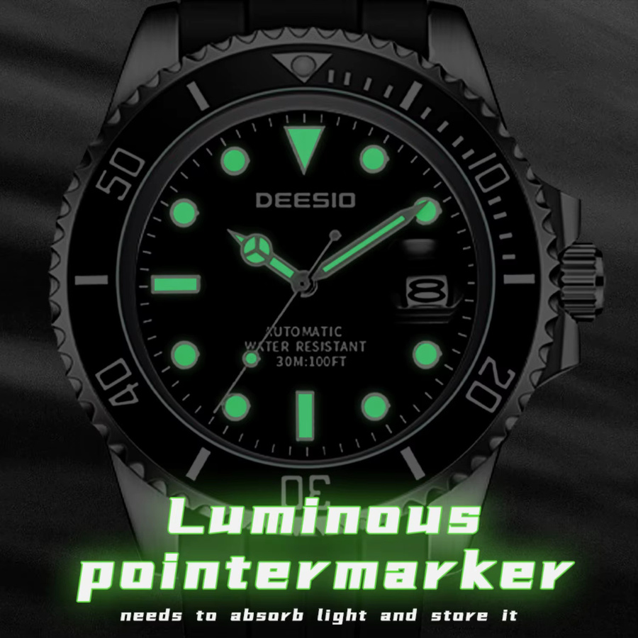 Deesio Armbanduhr, Automatik, Edelstahlgehäuse, 41 mm, Silikon, Herren - Bild 5