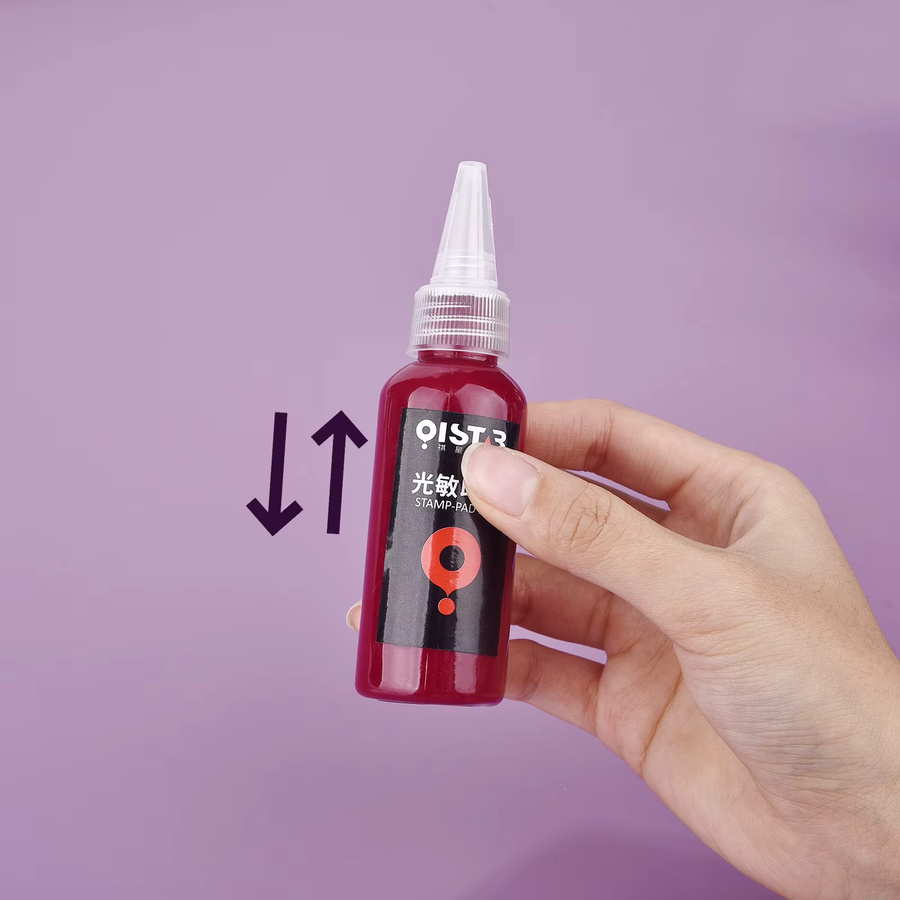 Nachfülltinte für Stempelkissen in 50 ml, lichtempfindliche Ölfarbe für Büro und Schule - Bild 3