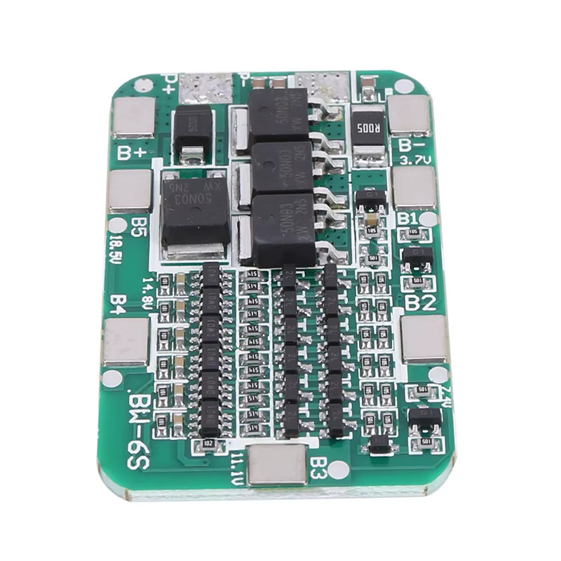 AOKIN 6S 15A 24V PCB BMS Schutzplatine für 18650 Li-Ion Lithium Batterie Zellenmodul DIY Kit in Grün - Bild 2