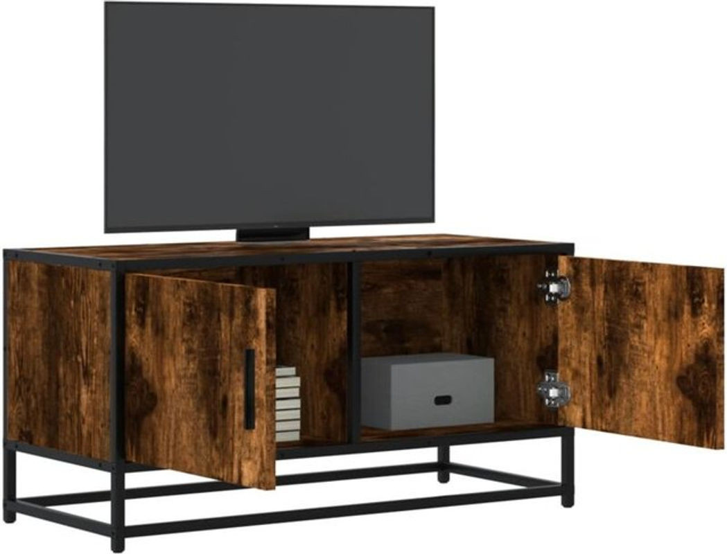 Vidaxl TV-Schrank Industrial Braun aus Holzwerkstoff und Metall B/T/H: 80 x 34,5 x 40 cm - Bild 1
