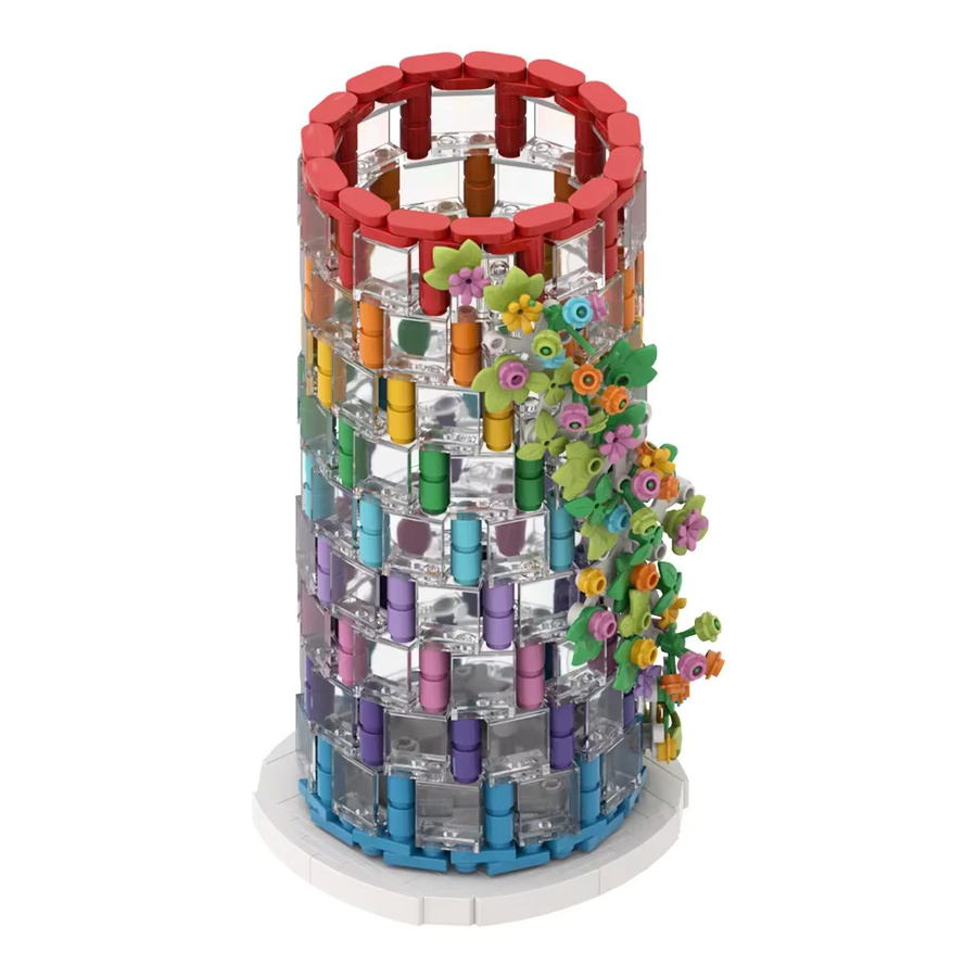 Gobricks MOC Blumenstrauß Vase Baustein Set Multicolor als kreatives Lernspielzeug und Dekoration - Bild 2