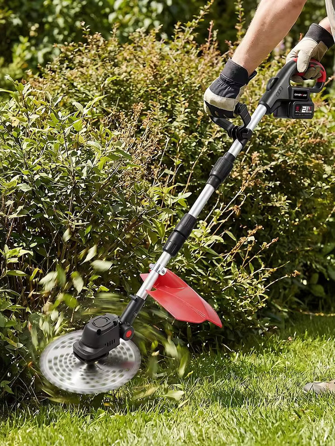 ONEVAN Bürstenloser elektrischer Rasenmäher 9 Zoll, faltbarer kabelloser Rasentrimmer in Schwarz, kompatibel mit Makita LXT 18V Akku - Bild 6