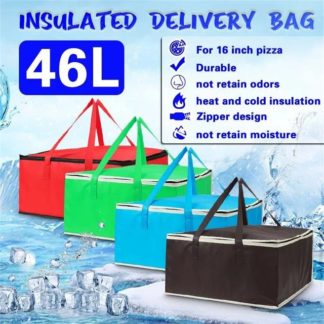 ISKYBOB Isolierte Kühltasche in Braun, faltbare Thermotasche für Picknick und Lebensmittel, B/H/T: 44,0 x 24,0 x 24,0 cm - Bild 1