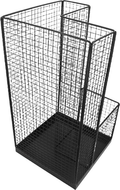 Aimo Regenschirmständer aus Metall in Schwarz, wasserdichter Eisengitter-Regenschirmhalter für den Eingangsbereich, Höhe: 47 cm, Breite: 25 cm, Tiefe: 47 cm - Bild 1