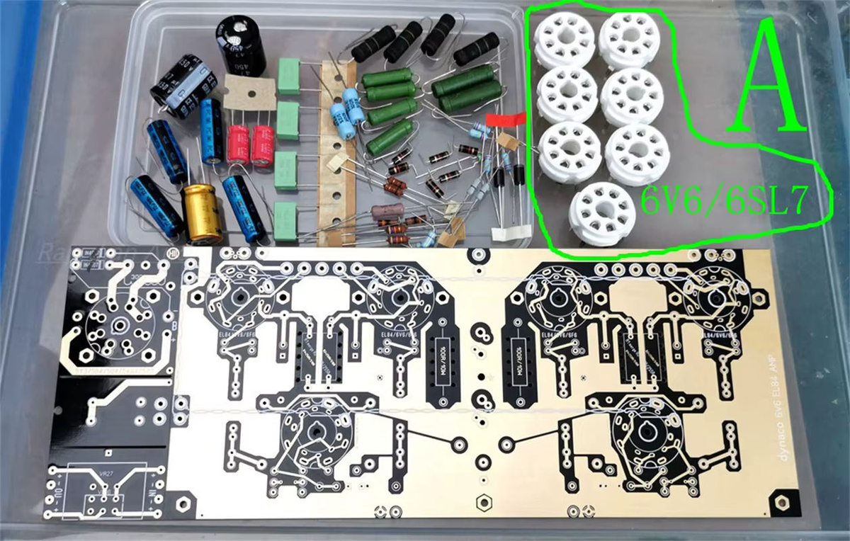 HengyRandian HiFi Vakuumröhrenverstärker-Bausatz mit 6V6 / EL84 Röhren nach DYNACO-Schaltung, Stereo-Verstärker-Kit mit 10 W in Multicolor - Bild 4