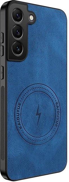 Stoßfeste Leder-Handyhülle mit Magnetfunktion für Samsung Galaxy S25 Plus, S24, S23, S22, S21 FE in Blau - Bild 1