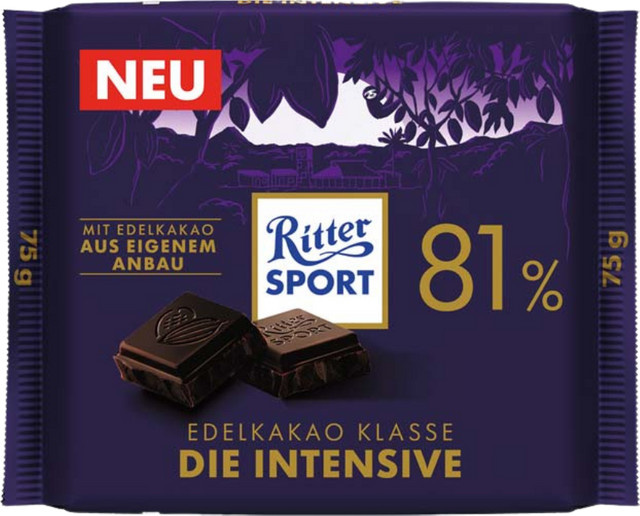 Ritter Sport Edelkakao Klasse Die Intensive 81 % Schokoladentafel 75 g - Bild 1