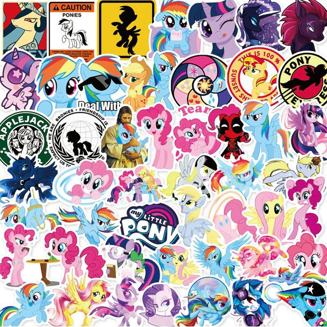 Bandai My Little Pony Aufkleber, 50 Stück, multicolour - Bild 1