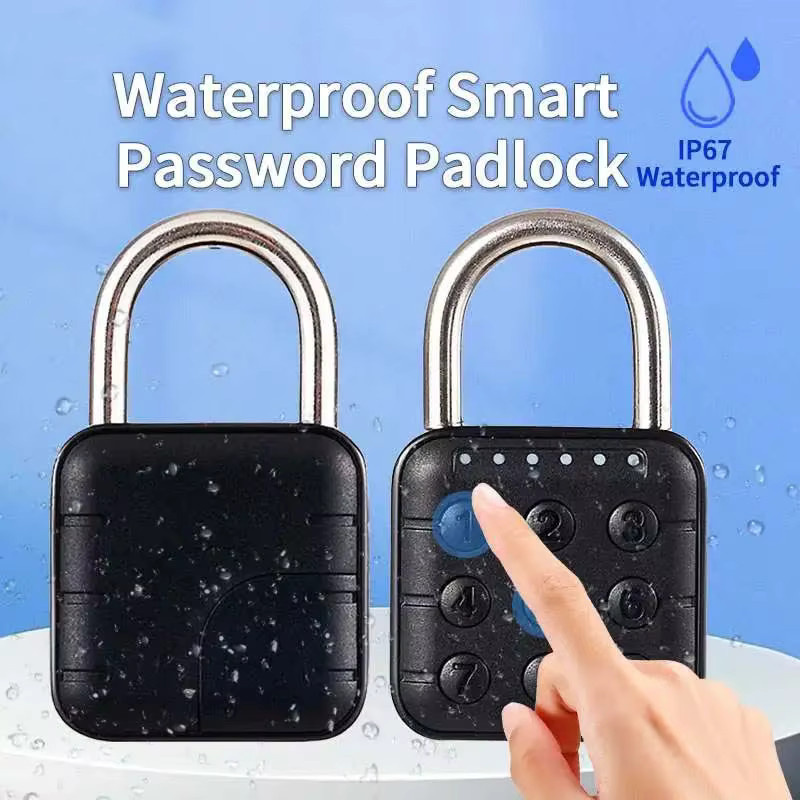 Tuya Bluetooth Smart Biometrisches Fingerabdruck-Türschloss in Schwarz mit IP67 Wasserdichtigkeit für Home und Travel - Bild 2