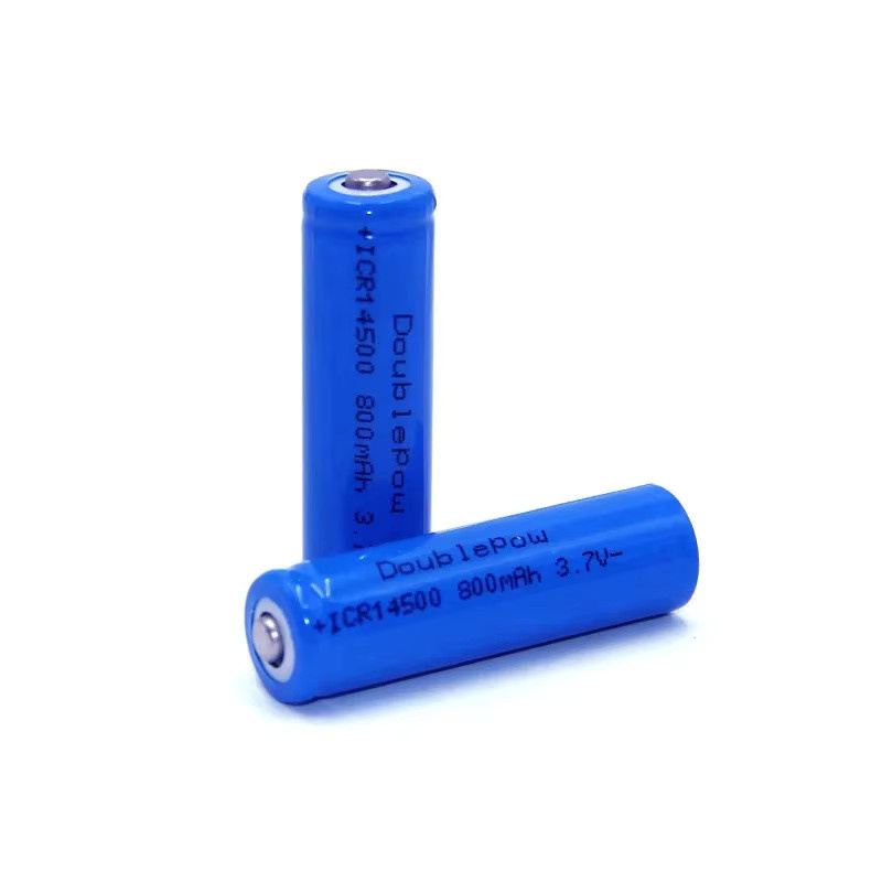 Doublepow 14500 Lithium-Ionen Akku AA, 3,7 V, 800 mAh, Blau - Bild 2