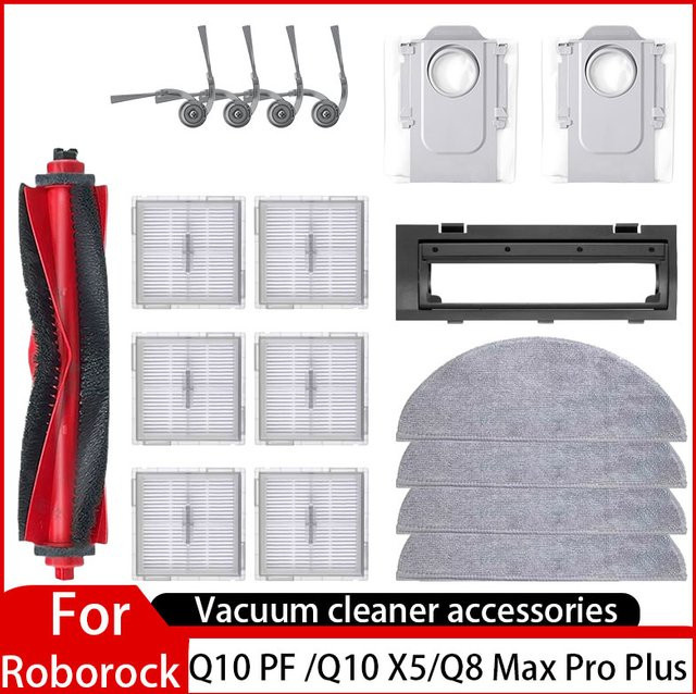 Roborock Zubehör-Set mit Hauptbürste, Filter, Mopptuch und Staubbeutel in Multicolour für Q10 X5, Q10 PF, Q10P, Q8+ und Q8 Max Pro Plus - Bild 1